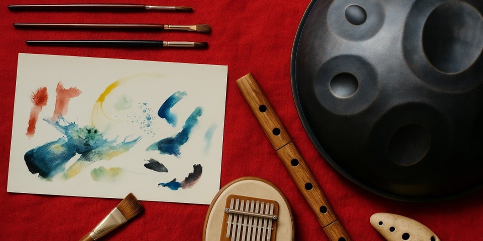 Creative exploration: sound journey in watercolour - expression from the heart - Workshops and courses