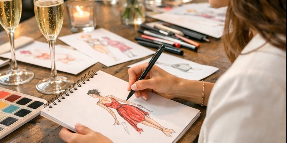 Atelier dessin de mode & Expérience champagne - Workshop e stage