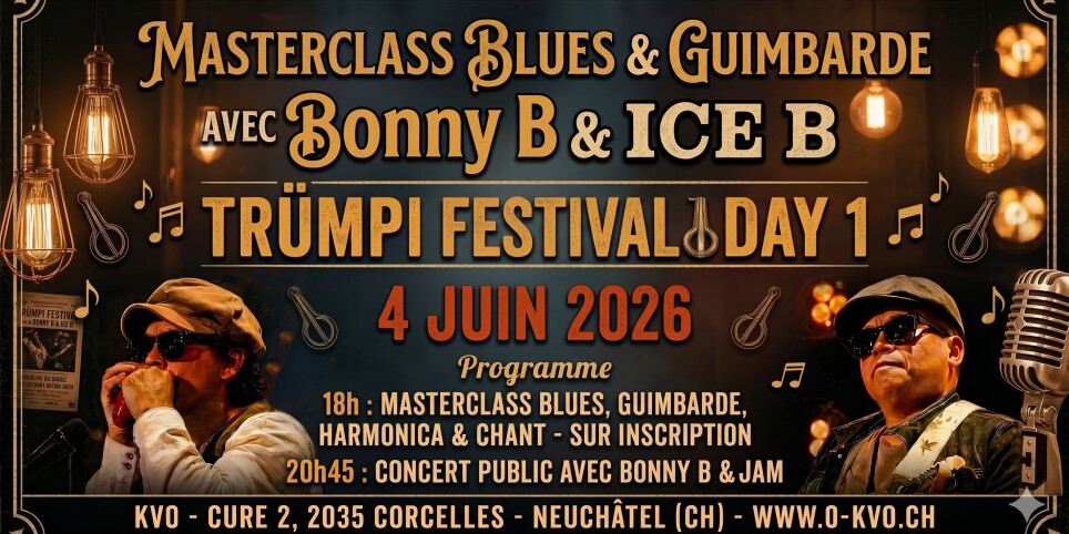 Masterclass Blues : Guimbarde & Harmonica (Première Mondiale) – Trümpi Festival DAY 1 - Talleres y pasantías