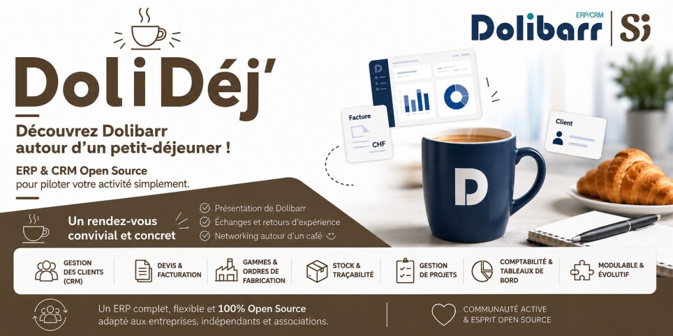DoliDéj' - La Chaux-de-Fonds - Découvrez Dolibarr autour d’un café - Workshops and courses
