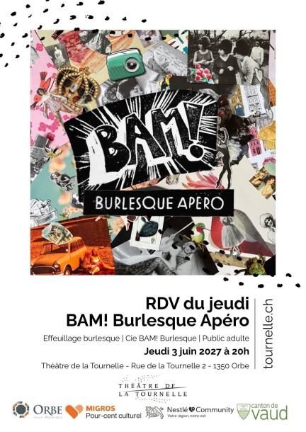 RDV du jeudi - BAM! Burlesque Apéro - Théâtre et arts vivants - Théâtre de la Tournelle
