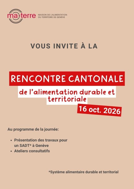Rencontre cantonale de l'alimentation durable et territoriale - Conferences - Maison Internationale des Associations