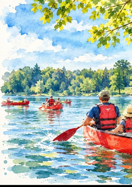 Lac de Luby : après-midi récréative, canoë et randonnée - Leisure activities - Association La Fleur qui sourit