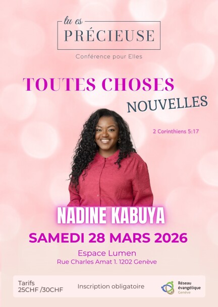 Conférence Tu es précieuse 2026 - Conférences