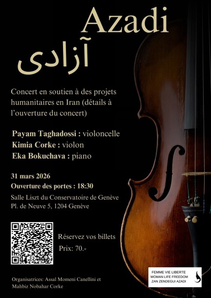 Concert : Azadi - Concerts - Conservatoire de Genève - Salle Liszt