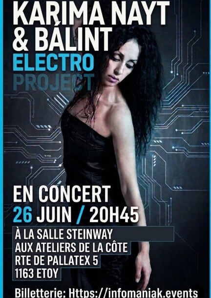 Karima Nayt & Balint Electro Project - Concerts - Les Ateliers de la Côte