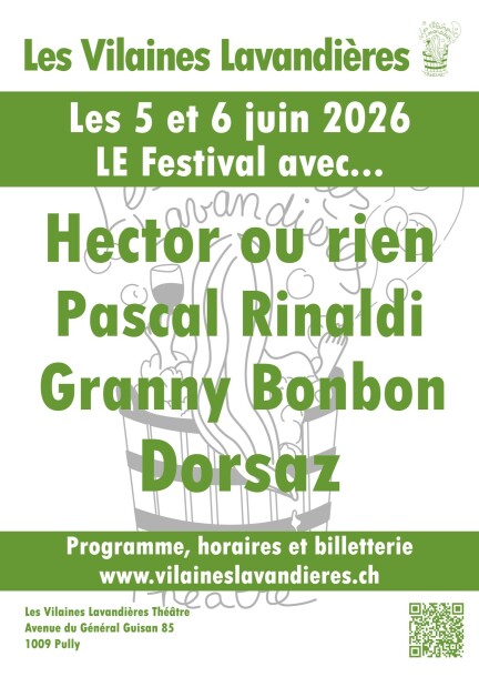 Vendredi 05 juin : Hector ou rien - Pascal Rinaldi - Concerts - Les Vilaines Lavandières Théâtre