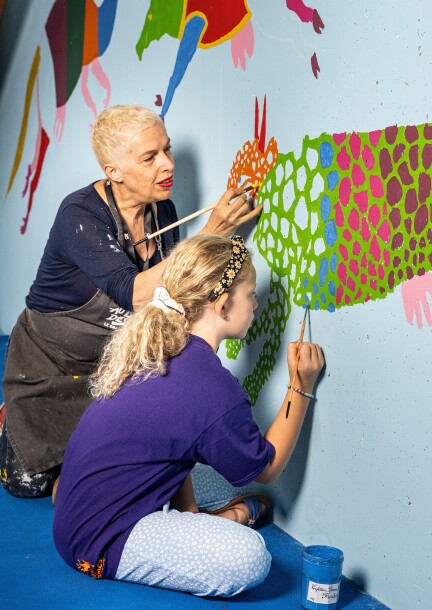 Atelier Fresque participative - Festivals - Tente en bois, patinoire - Pré aux vaches - 23
