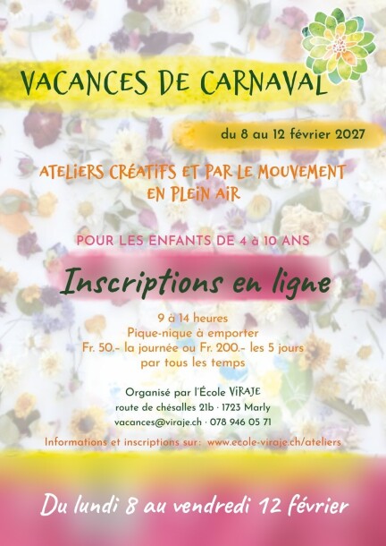 TEST - Ateliers vacances de Carnaval 2027 - Ateliers et stages