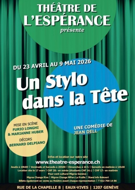 Un Stylo dans la Tête - Humour and comedy - Théâtre de l'Espérance