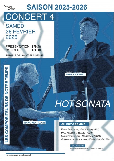 Saison Musique au choeur 25|26, Concert 4: HOT-SONATA - Concerts