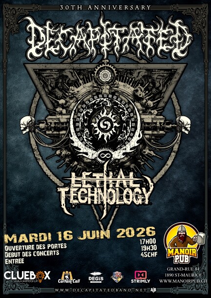 Decapitated + Lethal Technology @ManoirPub - Concerts - Manoir Pub