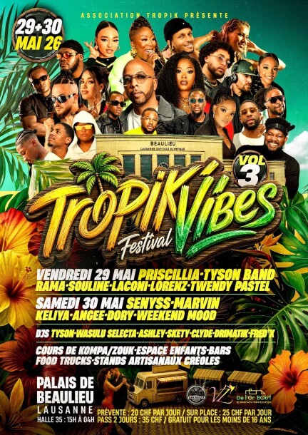 Tropik' Vibes Festival - Samedi - Festivals - Palais de Beaulieu - Halle 35