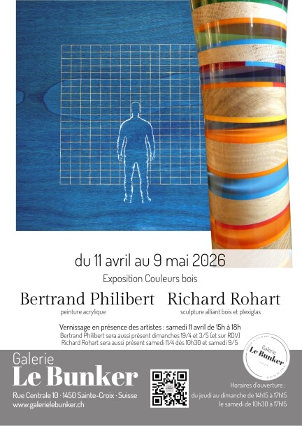 Couleur bois: exposition de Bertrand Philibert, peinture et Richard Rohart, sculpture - Mostre e musei - Galerie Le Bunker