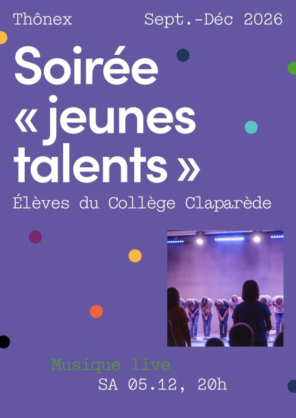 Soirée "jeunes talents" - Élèves du Collège Claparède - Concerts - Espace Culturel Du Bois-des-Arts