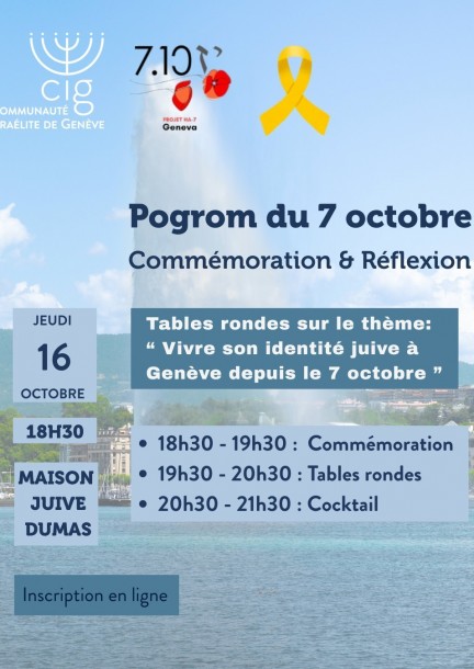 Pogrom du 7 octobre - Commémoration & réflexion - Family