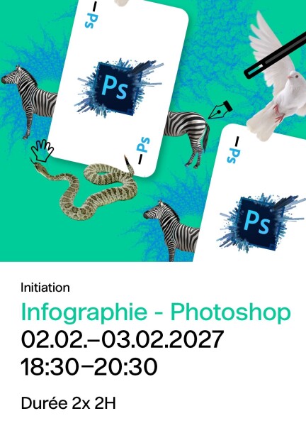 Initiation : infographie - Photoshop - Training courses - Bureau culturel