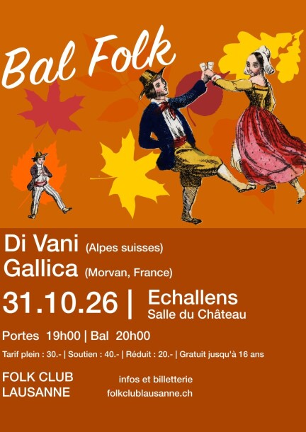 Bal folk Romandie X Morvan - Concerts - Grande salle du Château