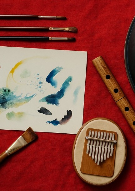 Creative exploration: sound journey in watercolour - expression from the heart - Workshops and courses