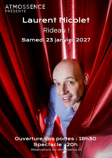 Laurent Nicolet - Rideau ! | Samedi 23 Janvier 2027 - Humor y comedia - Théâtre de Marens