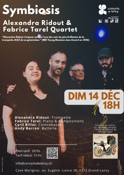 Symbiosis - Alexandra Ridout & Fabrice Tarel Quartet - Concerti