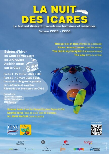 La nuit des Icares 1 - Cinéma - Gruyère Parapente - Épagny