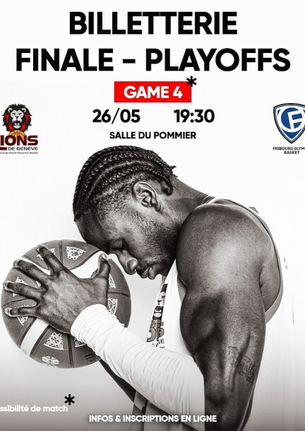 DATE | SBL - Playoffs 2025 - 2026 | Lions de Genève vs. ADVERSAIRE - Sport - Le Pommier