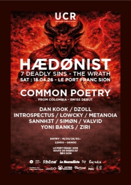 Haedonist: 7 deadly sins - The Wrath - Conciertos - Le Port Franc