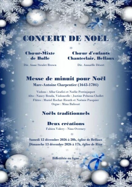 Concert Messe de Minuit de Marc-Antoine Charpentier - Concerts - Eglise Saint-Michel à Riaz