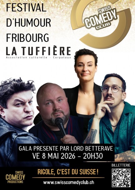 SWISS COMEDY CLUB FESTIVAL 8.05.26 - Humour et comédie
