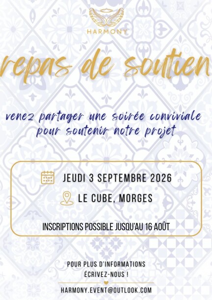 Repas de soutien - Harmony - Sport - Le Cube, Salle PETRA