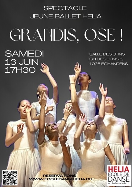Grandis, Ose ! Le spectacle 2026 du Jeune Ballet Hélia - Danse - Salle des Utins
