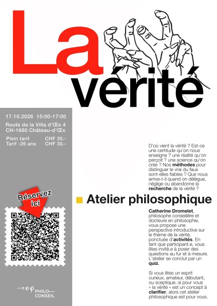 Atelier philosophique - Cultura y espectáculos - Salle de Paroisse de Château-d'Œx