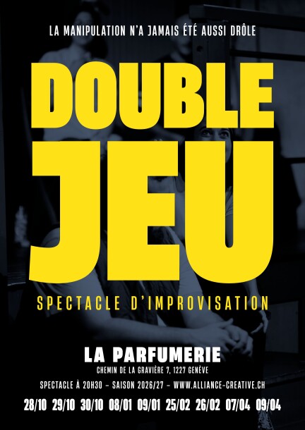 DOUBLE JEU – spectacle d'improvisation - Théâtre et arts vivants - La Parfumerie