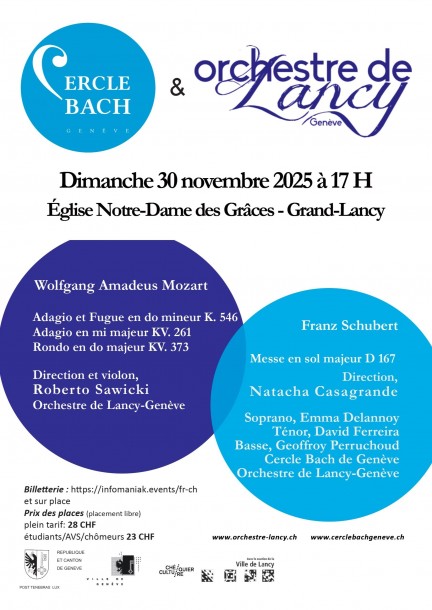 Orchestre de Lancy-Genève et Cercle Bach de Genève - Concert Mozart et Schubert - Classical music