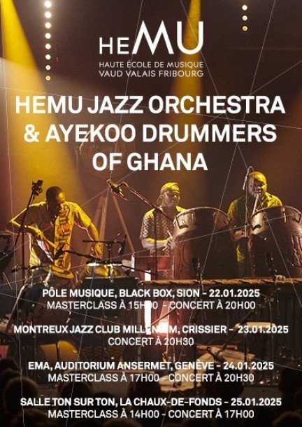 HEMU Jazz Orchestra & Ayekoo Drummers of Ghana - Concert - Konzerte