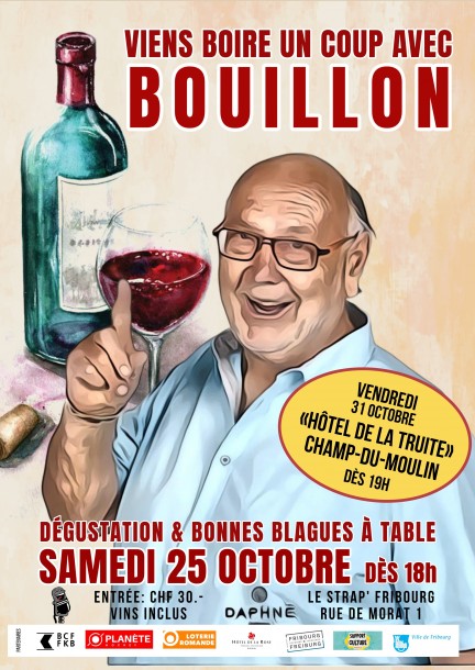 «VIENS BOIRE UN COUP AVEC BOUILLON» - Dégustation-spectacle - Humour et comédie