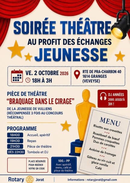 Soirée théâtre au profit des échanges jeunesse - Theatre and performing arts - Route de Pra-Charbon 40