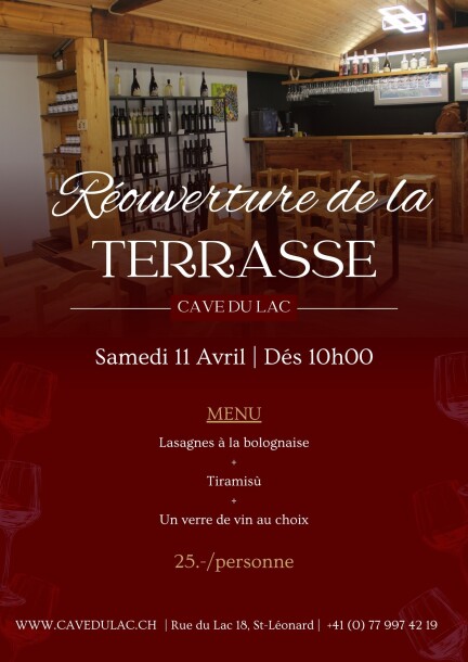 Wiedereröffnung der Terrasse - Freizeitbeschäftigungen - Cave du Lac