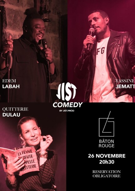 JiSt Comedy – 3 humoristes au Bâton Rouge | 26 novembre 2026 - Humour et comédie - Bâton-Rouge