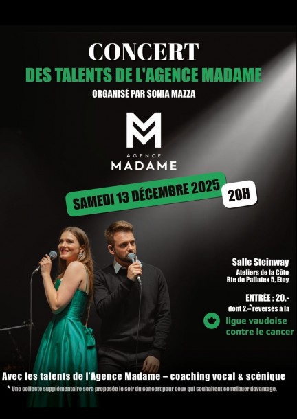 Concert des talents de l'Agence Madame - Concerts