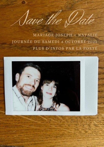 Save The Date : mariage de Natalie et Joseph - Famiglia