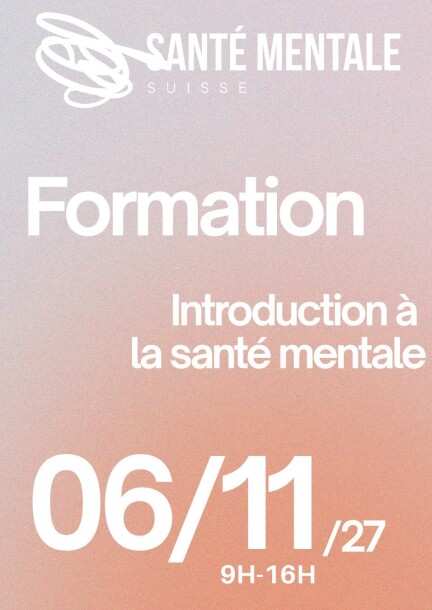 Formation - introduction à la santé mentale  (1 journée) - Formations - Santé Mentale Suisse