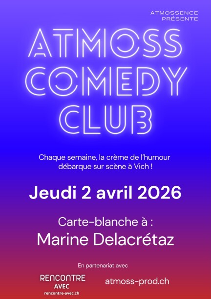 Atmoss Comedy - Jeudi 2 avril 2026 - Humour et comédie - VicArena
