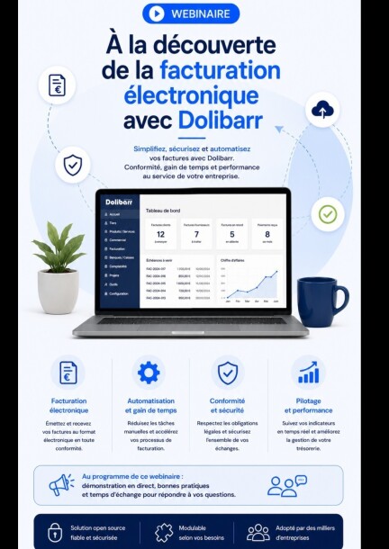 À la découverte de la facturation électronique avec Dolibarr - Workshops und Praktika - Online - Virtual