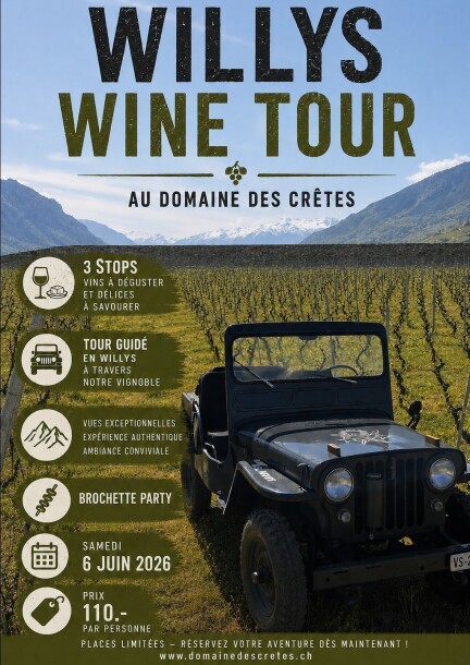 Willys Wine Tour - Balades et visites - Domaine des Crêtes