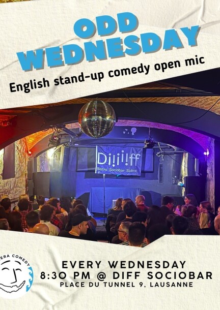 ENGLISH STAND UP COMEDY - Odd Wednesday Open Mic - Humor und Komödie - Diff Sociobar