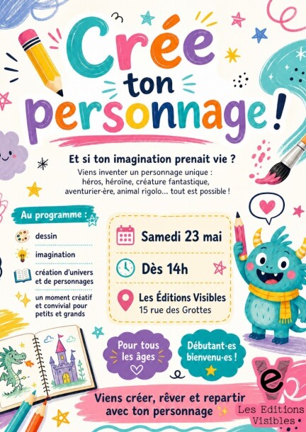 Crée ton personnage ! - Ateliers et stages