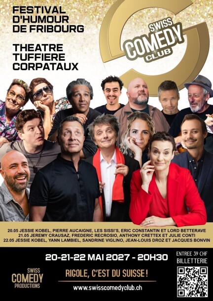 Swiss Comedy Club Festival Abonnement 20.21.22 mai 2027 - Humour et comédie - Théâtre de la Tuffière