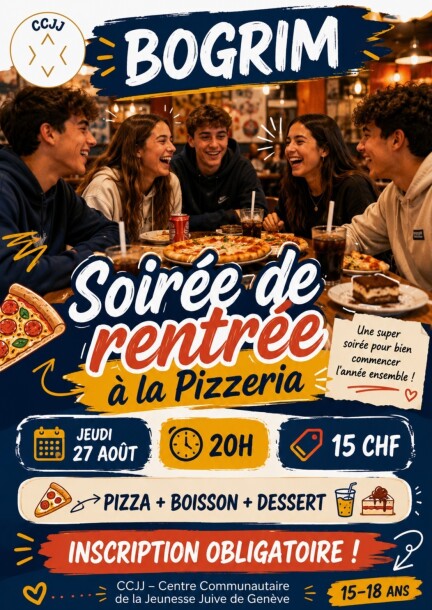 Bogrim — Soirée de rentrée à la Pizzeria jeudi 27 aout - Loisirs - Pizzeria